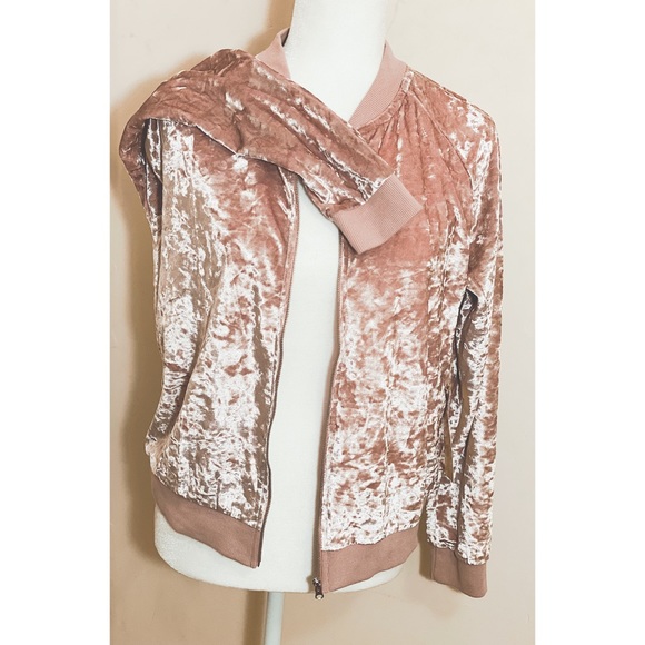 VELVET Paper+Tee Barbie Pink Velvet ZIP Up Jacket - Picture 3 of 7